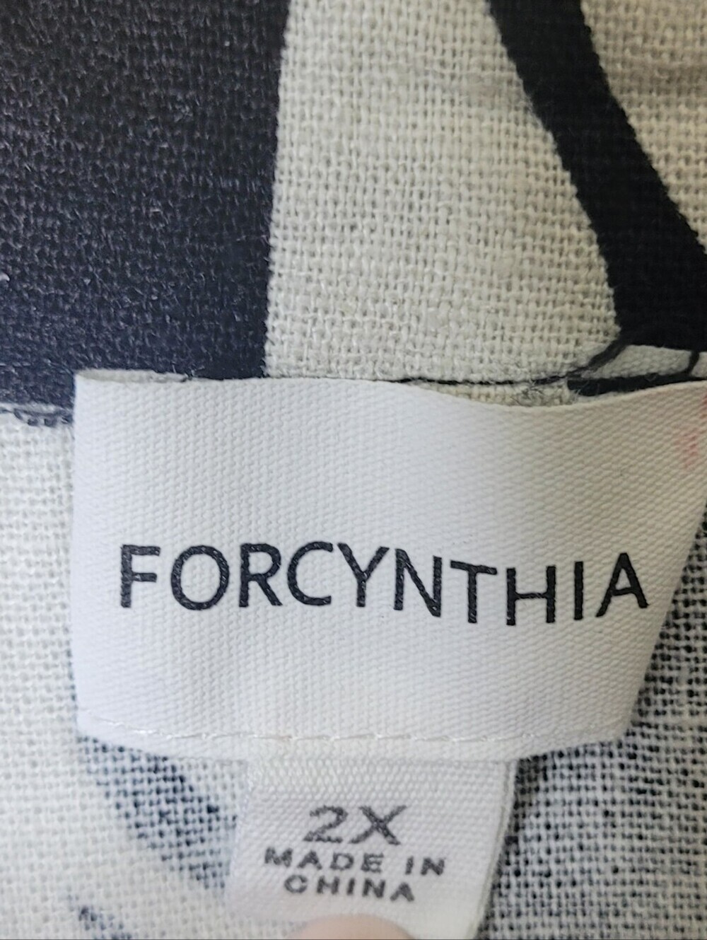 FOR CYNTHIA Linen Button Front Floral Dress - Picture 8 of 9